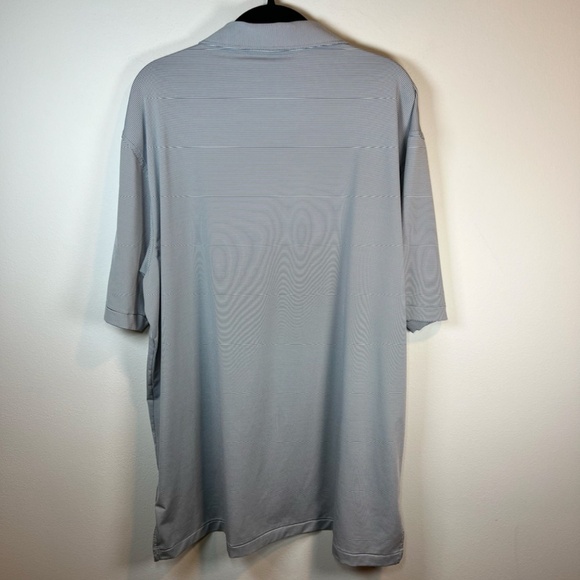 Peter Millar Men's Summer Comfort Polo Shirt Gray White Striped Stretch Golf XL - Picture 8 of 13